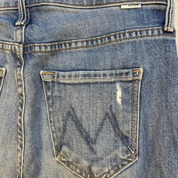 MOTHER Jeans The Dazzler Ankle Denim Women's 24 Mid Rise Classic Flaw *READ*
