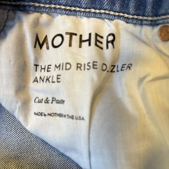 MOTHER Jeans The Dazzler Ankle Denim Women's 24 Mid Rise Classic Flaw *READ*