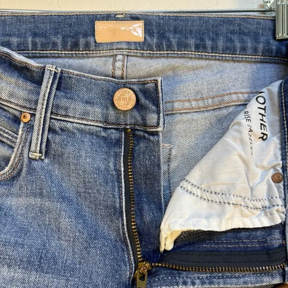 MOTHER Jeans The Dazzler Ankle Denim Women's 24 Mid Rise Classic Flaw *READ*