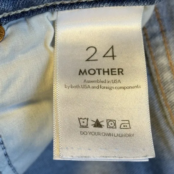 MOTHER Jeans The Dazzler Ankle Denim Women's 24 Mid Rise Classic Flaw *READ*