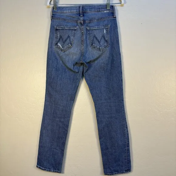 MOTHER Jeans The Dazzler Ankle Denim Women's 24 Mid Rise Classic Flaw *READ*