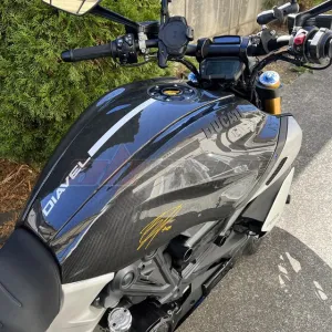 Motorcycle Tank Cover Side Panel Cover Farings For Ducati Diavel 1260/1260s 2019-2020 Full Carbon Fiber 100%