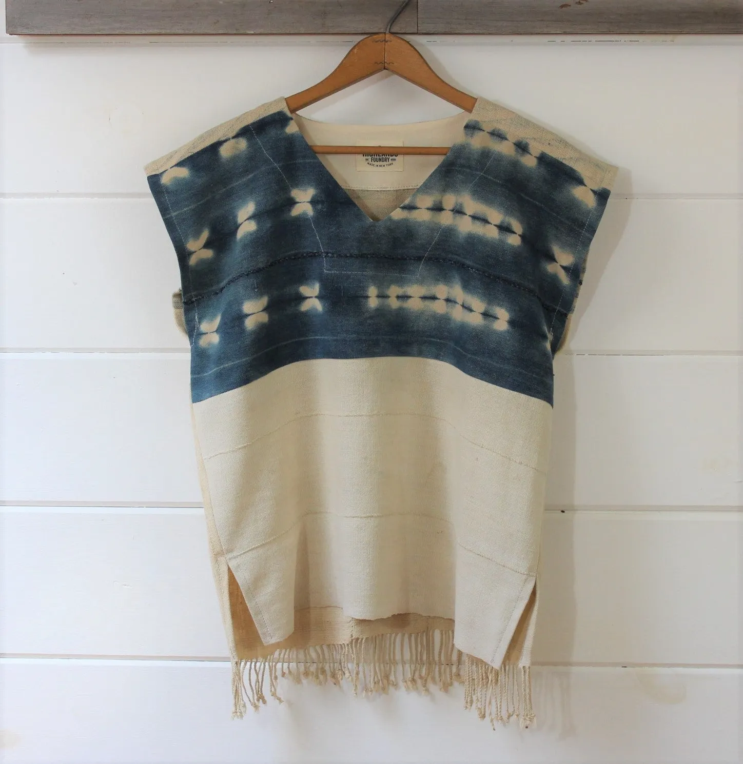 Natural   Indigo Patchwork Top