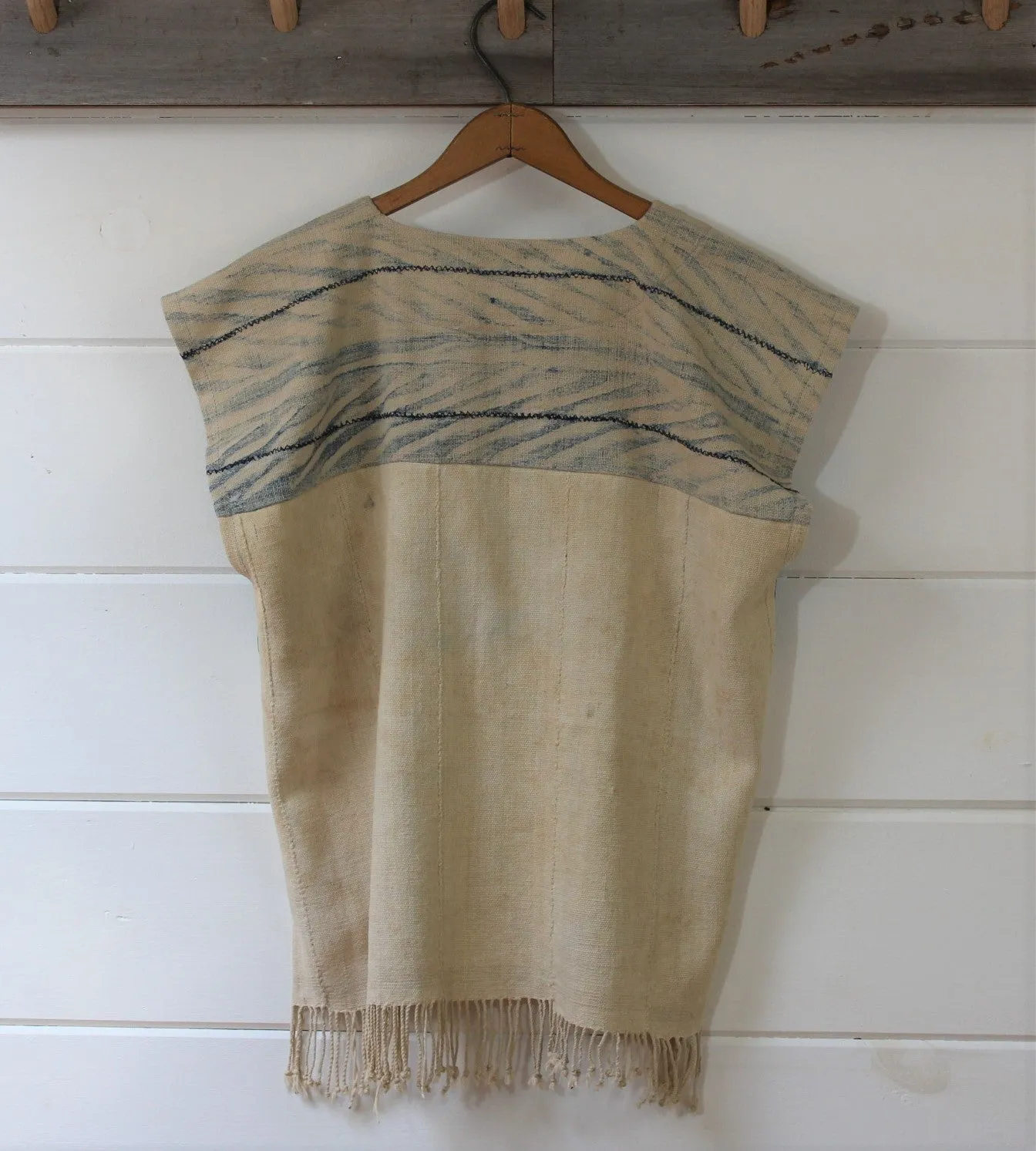 Natural   Indigo Patchwork Top