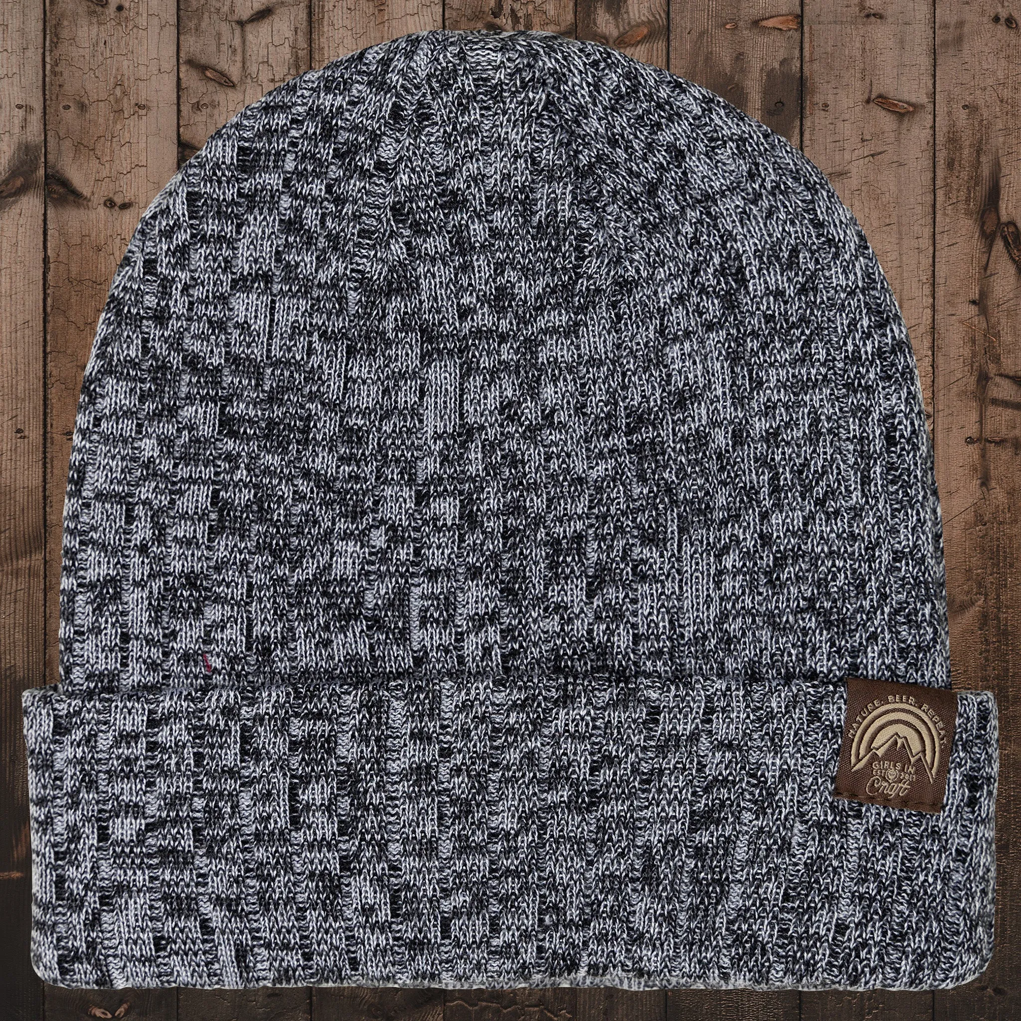 Nature Beer Repeat Beanie-Black/White