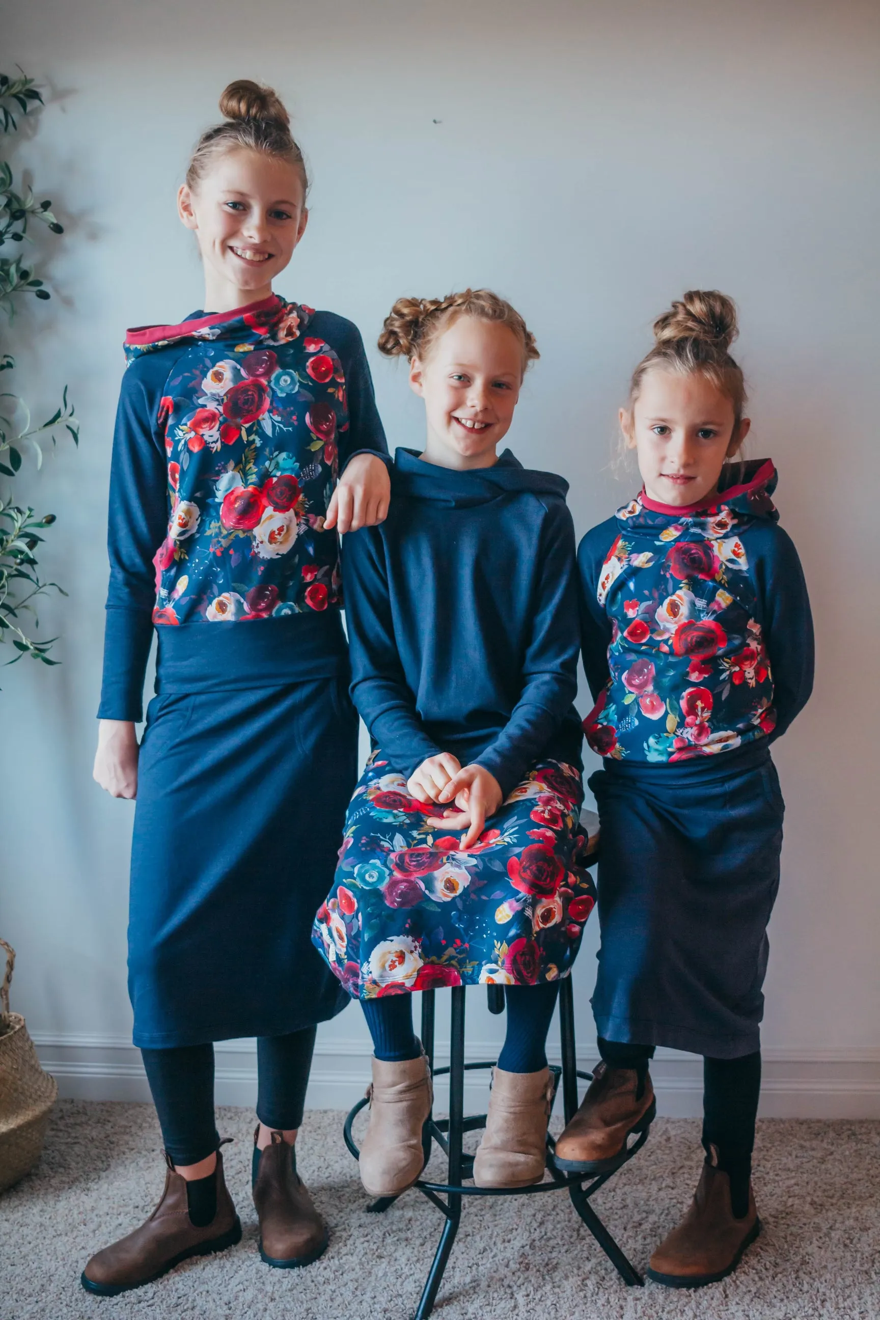 Navy Bamboo Skirt