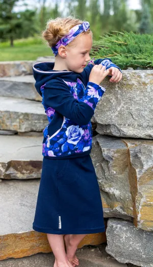 Navy Bamboo Skirt
