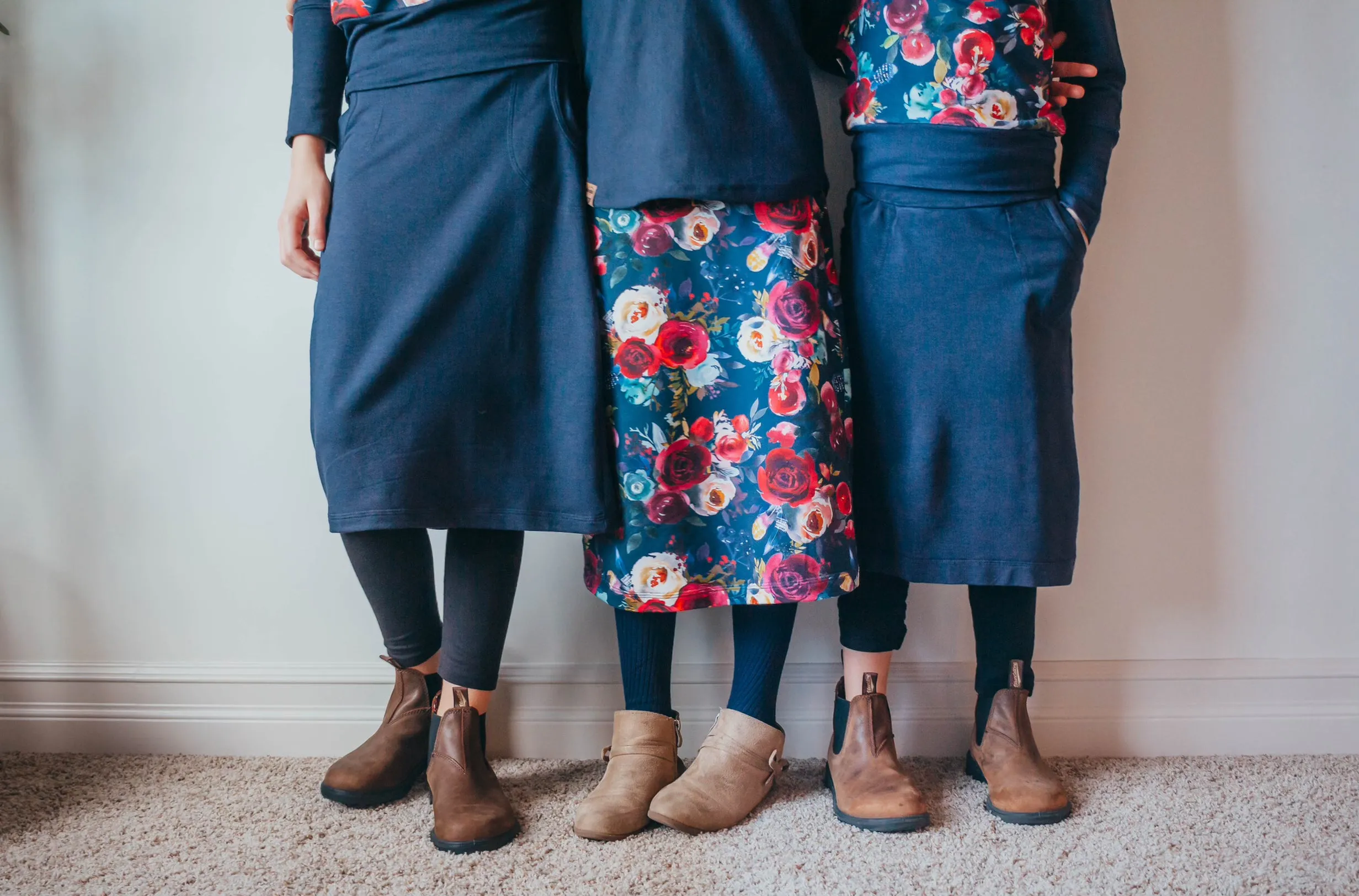 Navy Bamboo Skirt