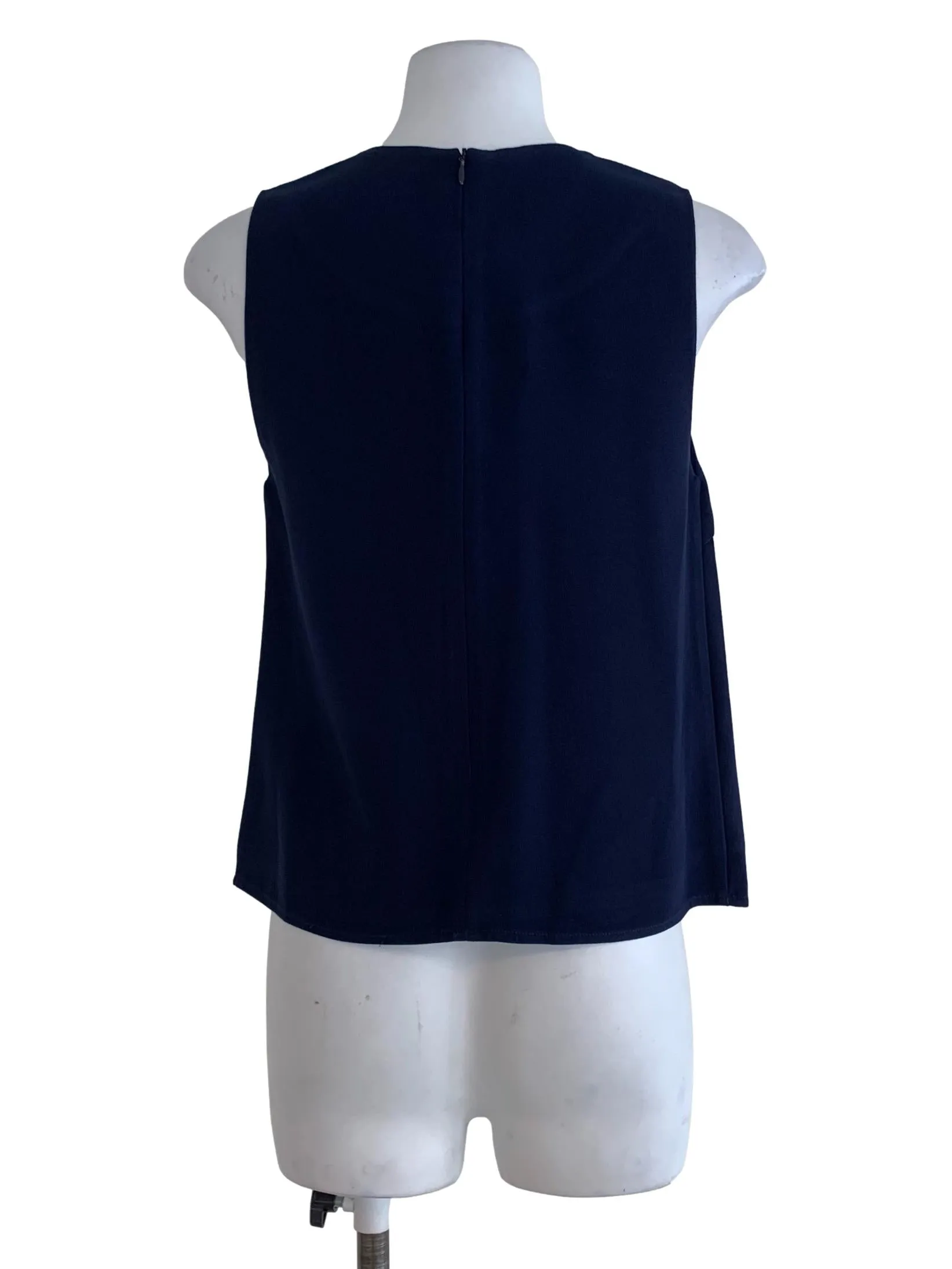 Navy Blue Plain Tank Top