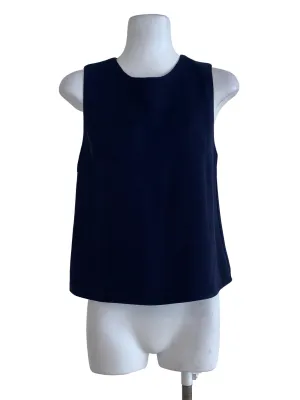 Navy Blue Plain Tank Top