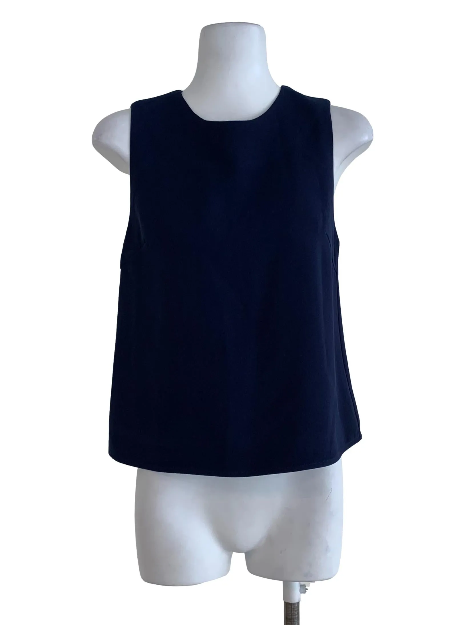 Navy Blue Plain Tank Top