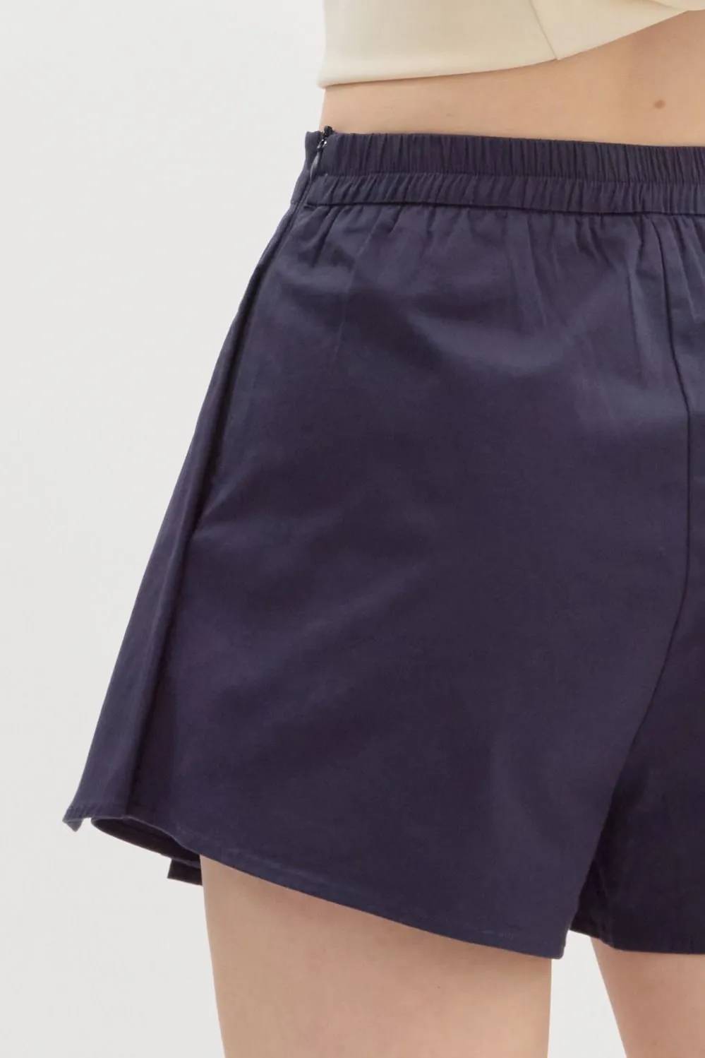 Navy Pleated Skort