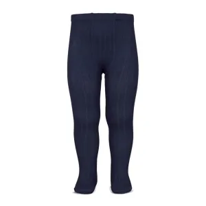 Navy Ribbed Tights