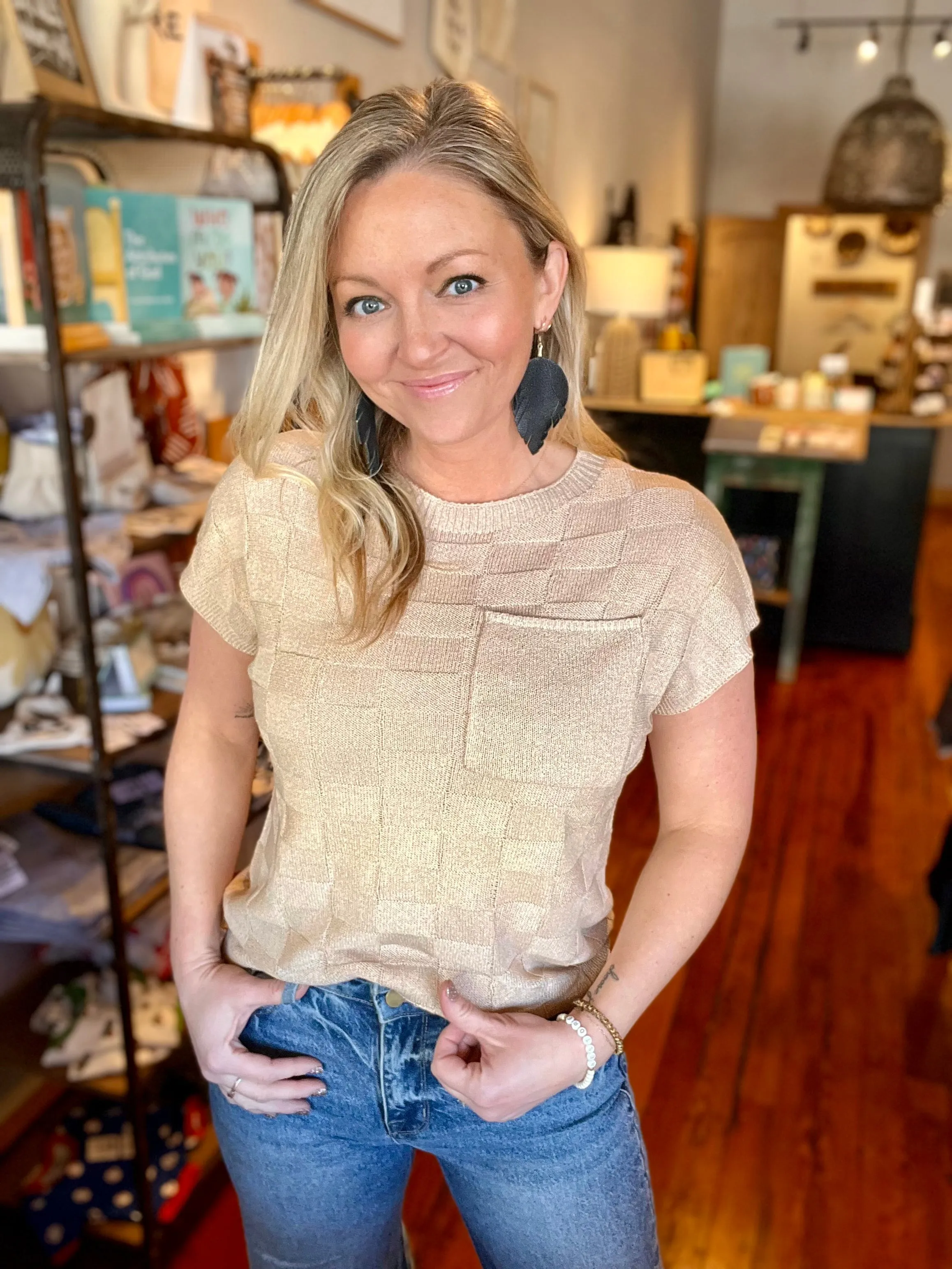 Neutral Pocket Sweater