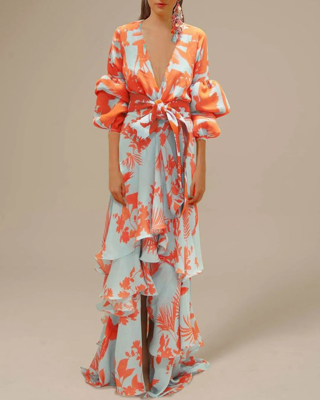 Novella | Printed Chiffon Dress