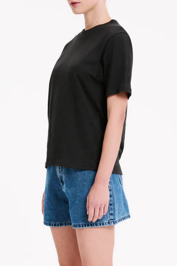 Nude Lucy Organic Slub Tee - Coal