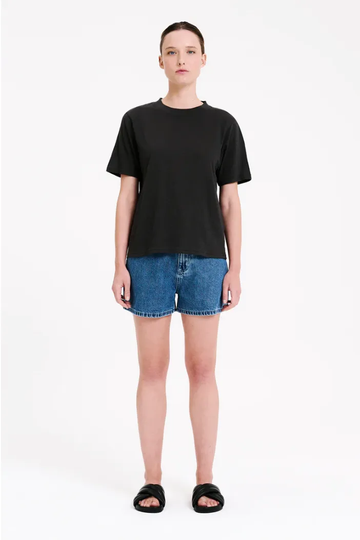 Nude Lucy Organic Slub Tee - Coal
