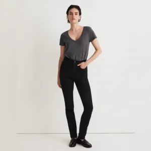 NWT Madewell Sz 25 black stovepipe jeans denim with magic pockets NEW