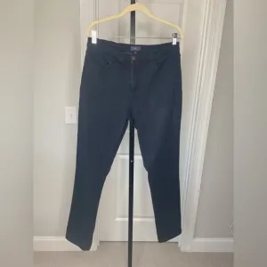 NYDJ Straight Leg Stretch Dark Blue Jeans, Sz 12