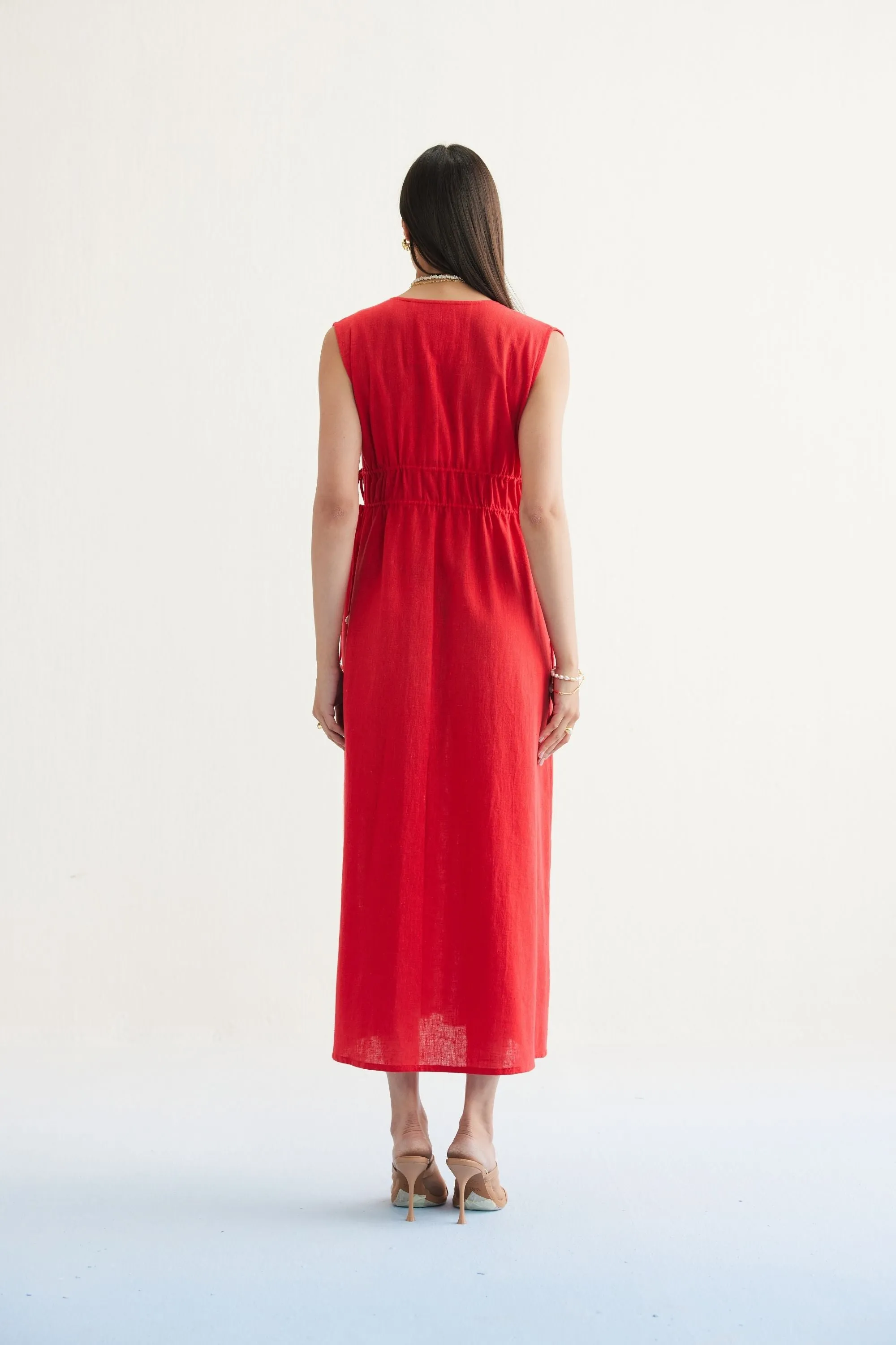 Ocean Nights Handwoven Kala Cotton Maxi Dress