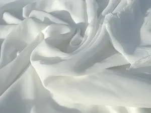 Off White Chiffon Fabric By Yard, Sheer Fabric Light Weight Chiffon White Bridal Material for Gowns Drapes, Dress Arch Draping Fabric Crafts
