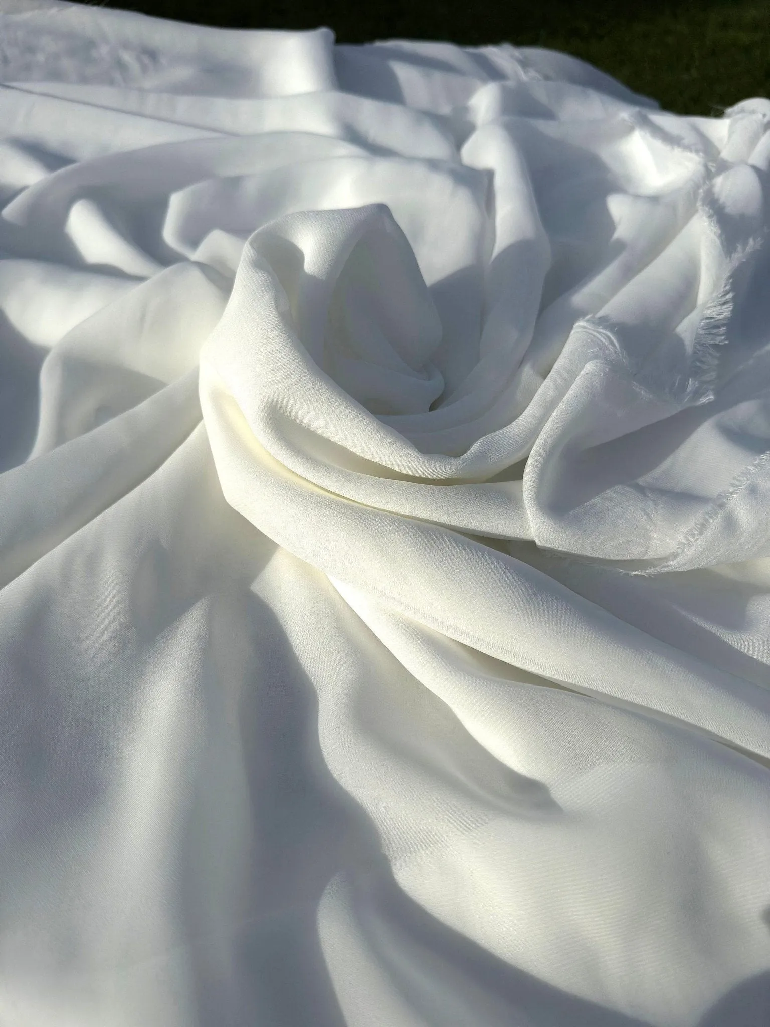 Off White Chiffon Fabric By Yard, Sheer Fabric Light Weight Chiffon White Bridal Material for Gowns Drapes, Dress Arch Draping Fabric Crafts