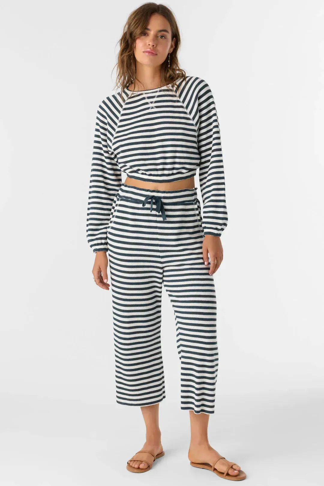 Oneill Women's Tour Stripe Crew Long Sleeve