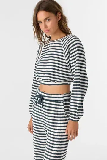 Oneill Women's Tour Stripe Crew Long Sleeve