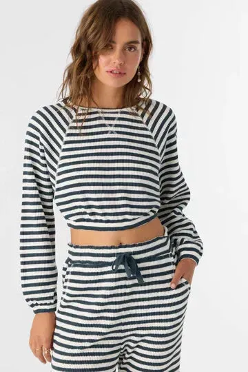 Oneill Women's Tour Stripe Crew Long Sleeve
