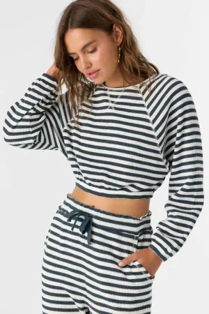 Oneill Women's Tour Stripe Crew Long Sleeve