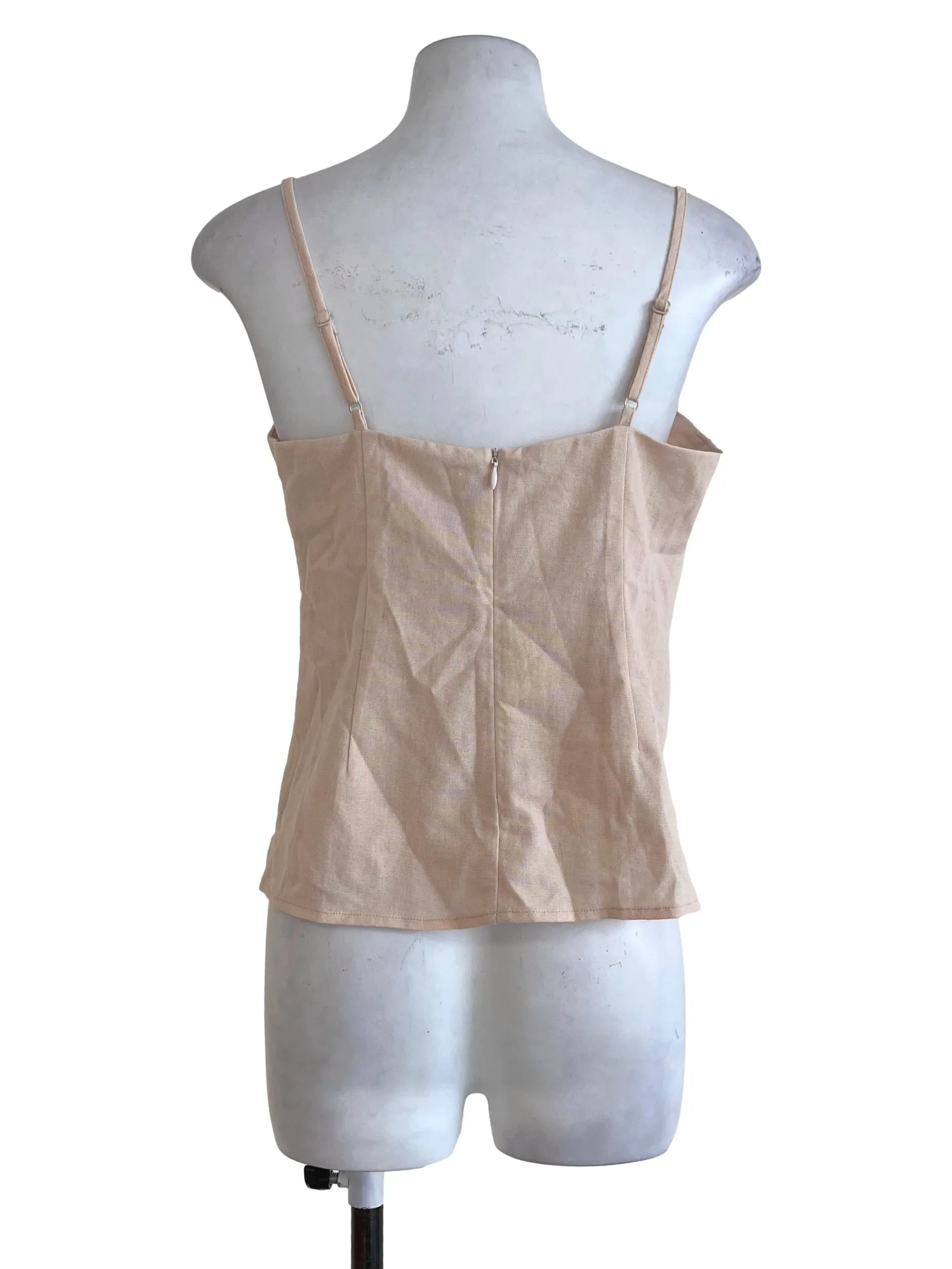 Orange Plain Tank Top