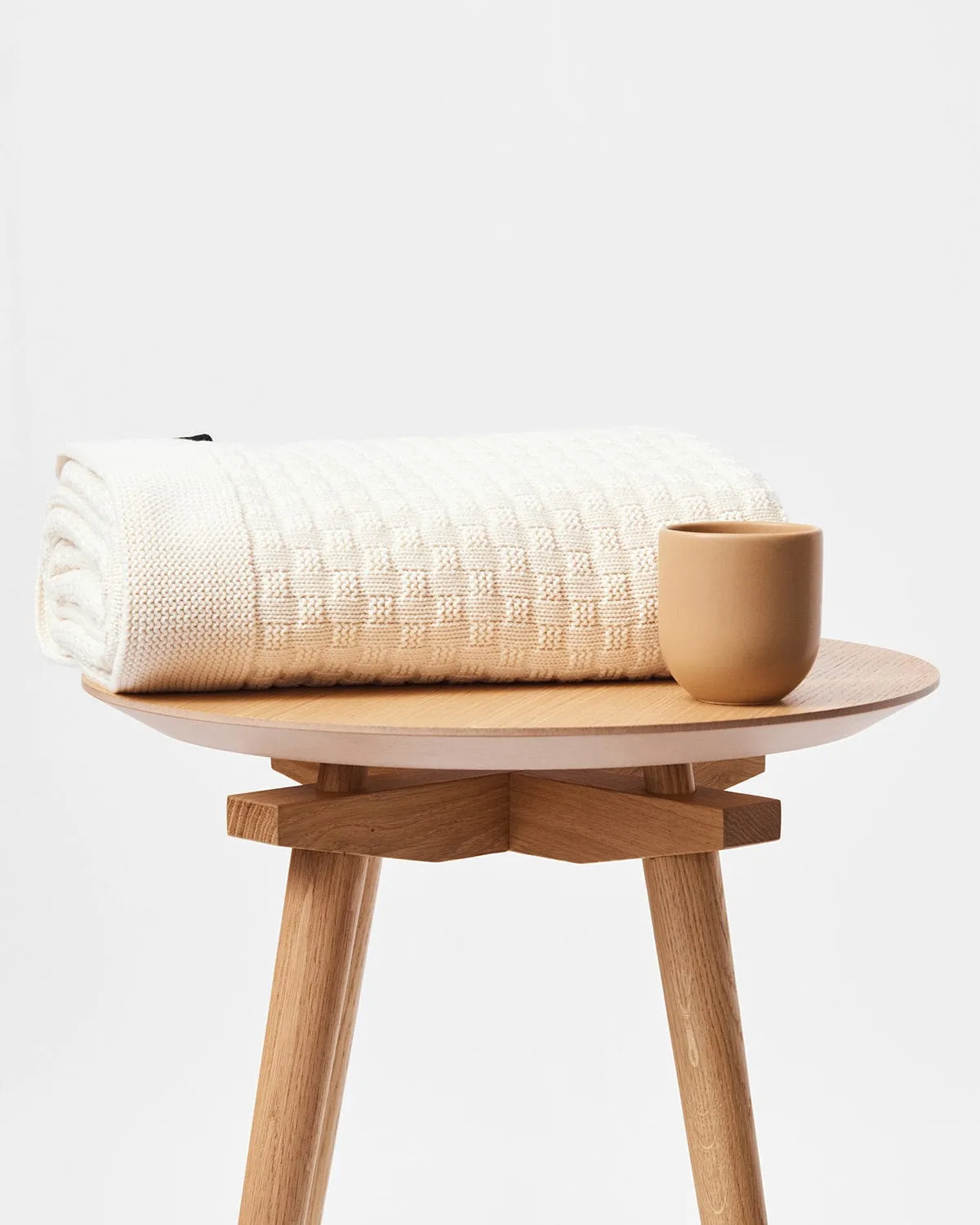 Organic Cotton Knitted Blanket | Cream