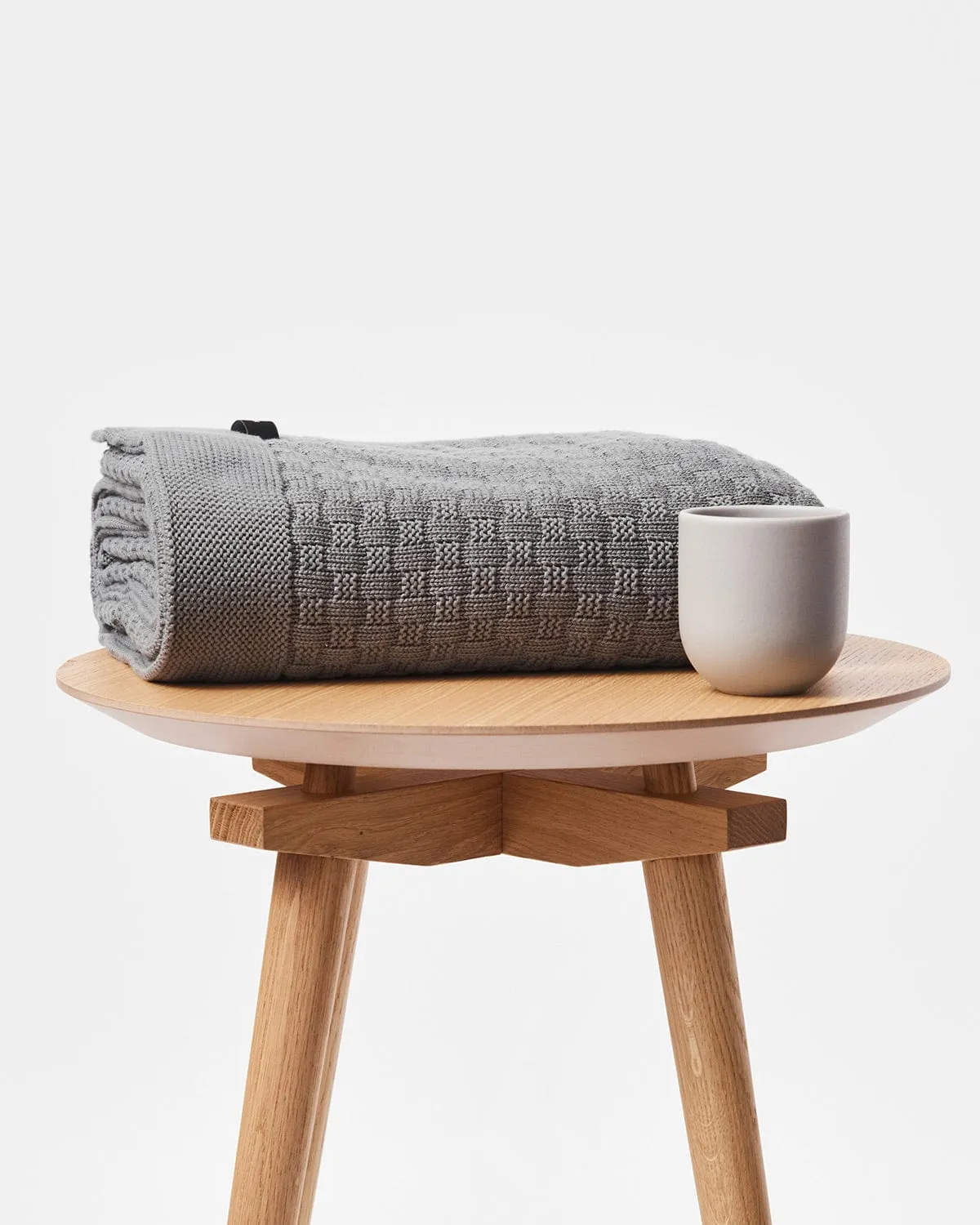 Organic Cotton Knitted Blanket | Grey