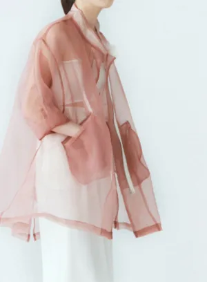 Organza Semi Tent Windbreaker clothing Slim Coat female