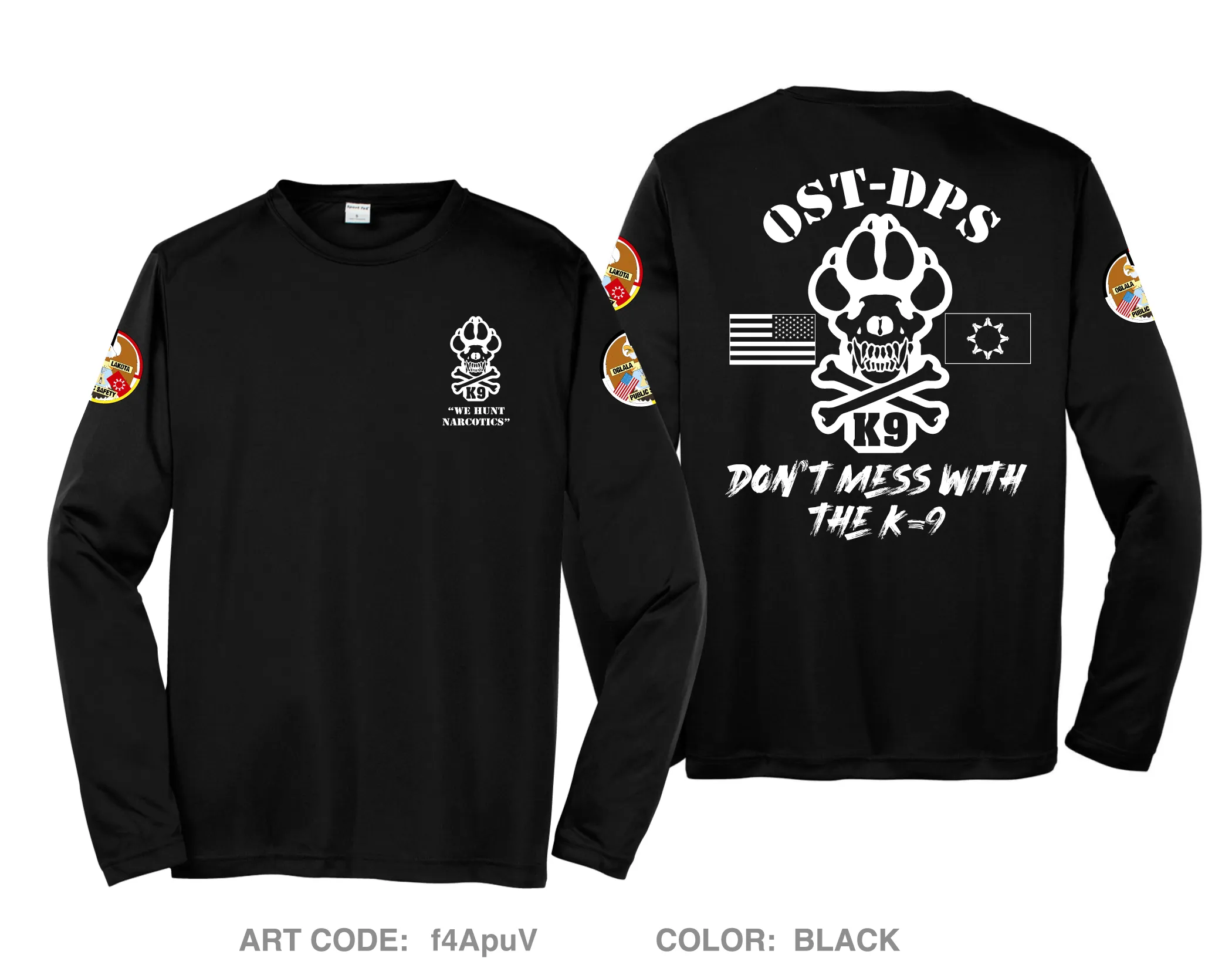 OST-DPS K-9 Unit Hi-Tech Performance Unisex LS Tee - f4ApuV