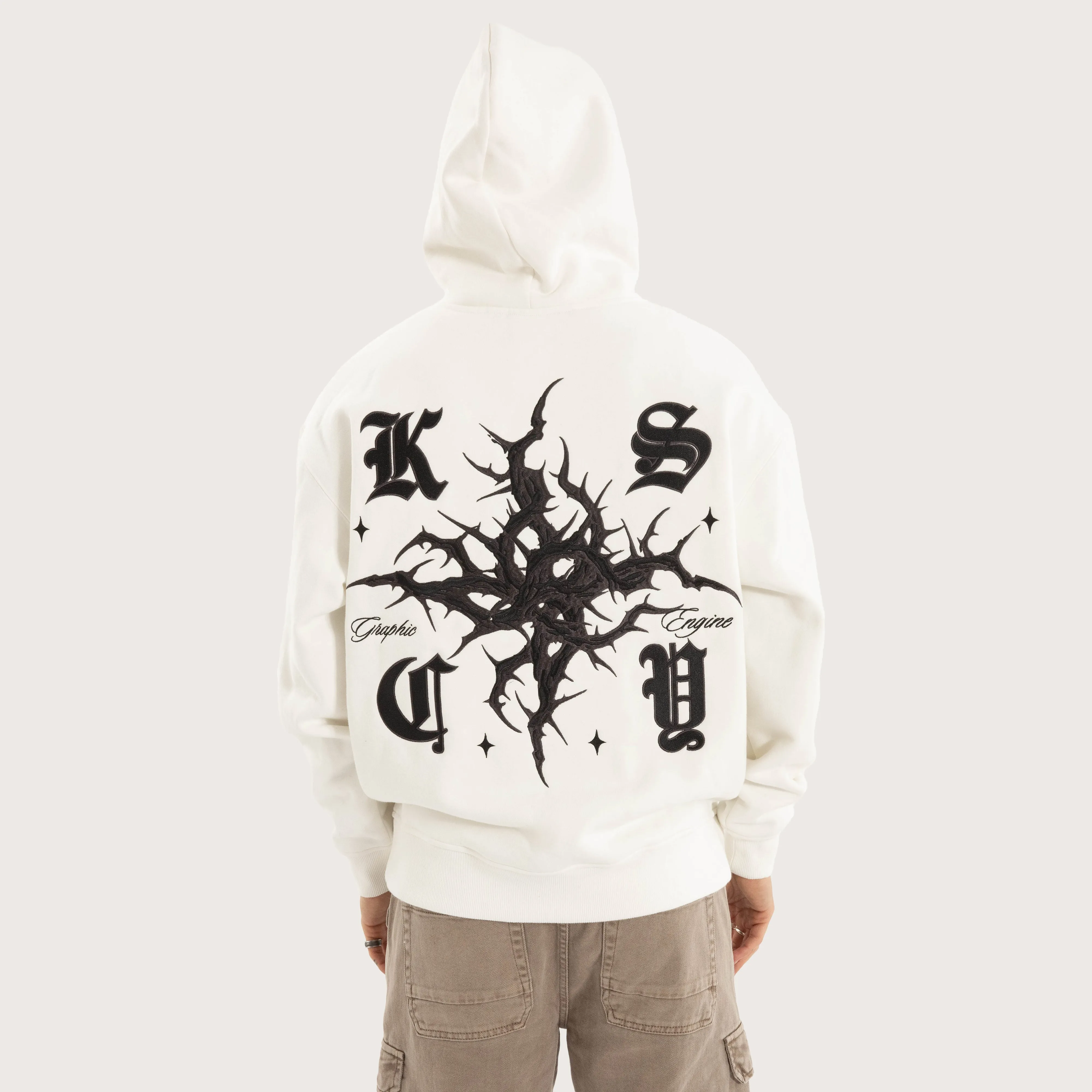Paragons Relaxed Hoodie Natural White
