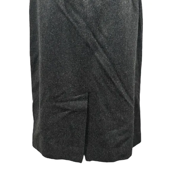 Pendleton Charcoal Gray Wool Midi Skirt Sz 14
