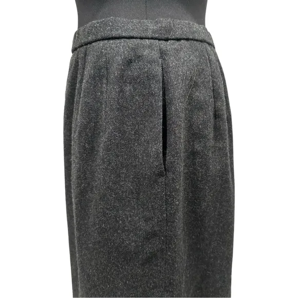 Pendleton Charcoal Gray Wool Midi Skirt Sz 14