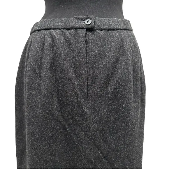 Pendleton Charcoal Gray Wool Midi Skirt Sz 14