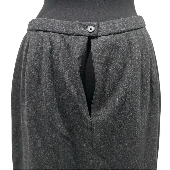 Pendleton Charcoal Gray Wool Midi Skirt Sz 14