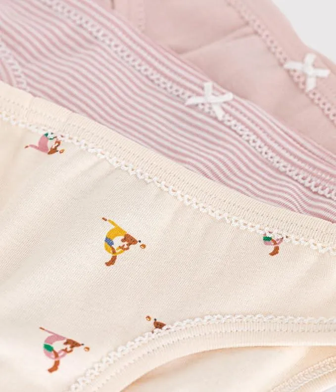 Petit Bateau GIRLS Cotton Knickers PANTIES STRIPED AND PRINTED- 3-Pack SIZES 2-12 YEARS
