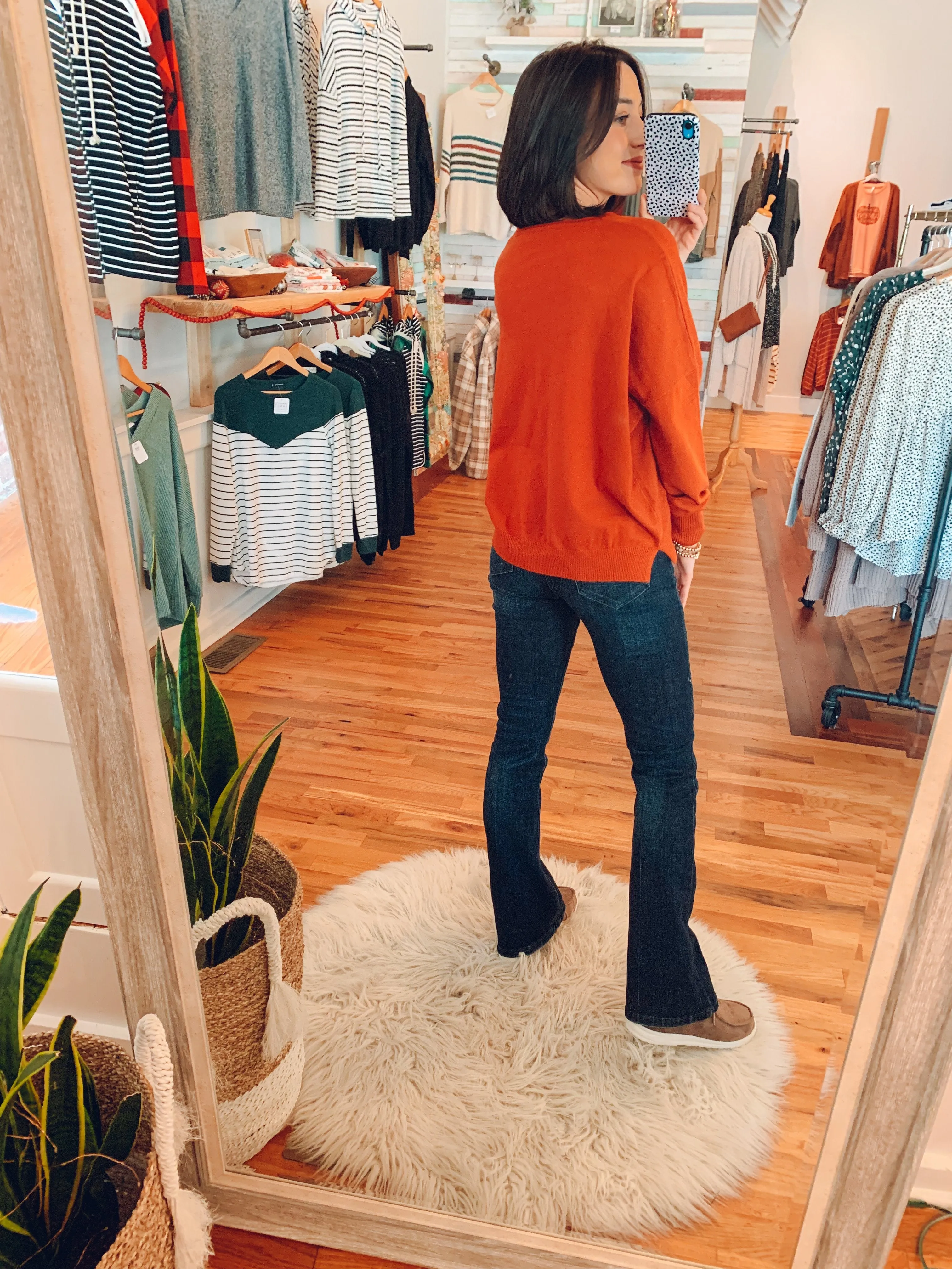 Petite Butter Soft Sweater in Pumpkin