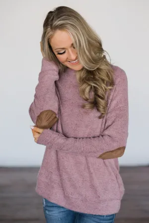Pink Elbow Patch Sweater
