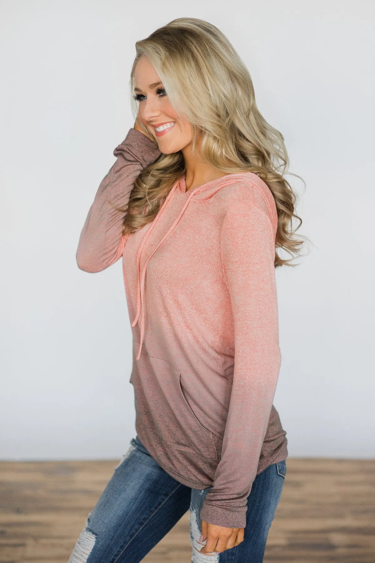 Pink Ombre Hoodie