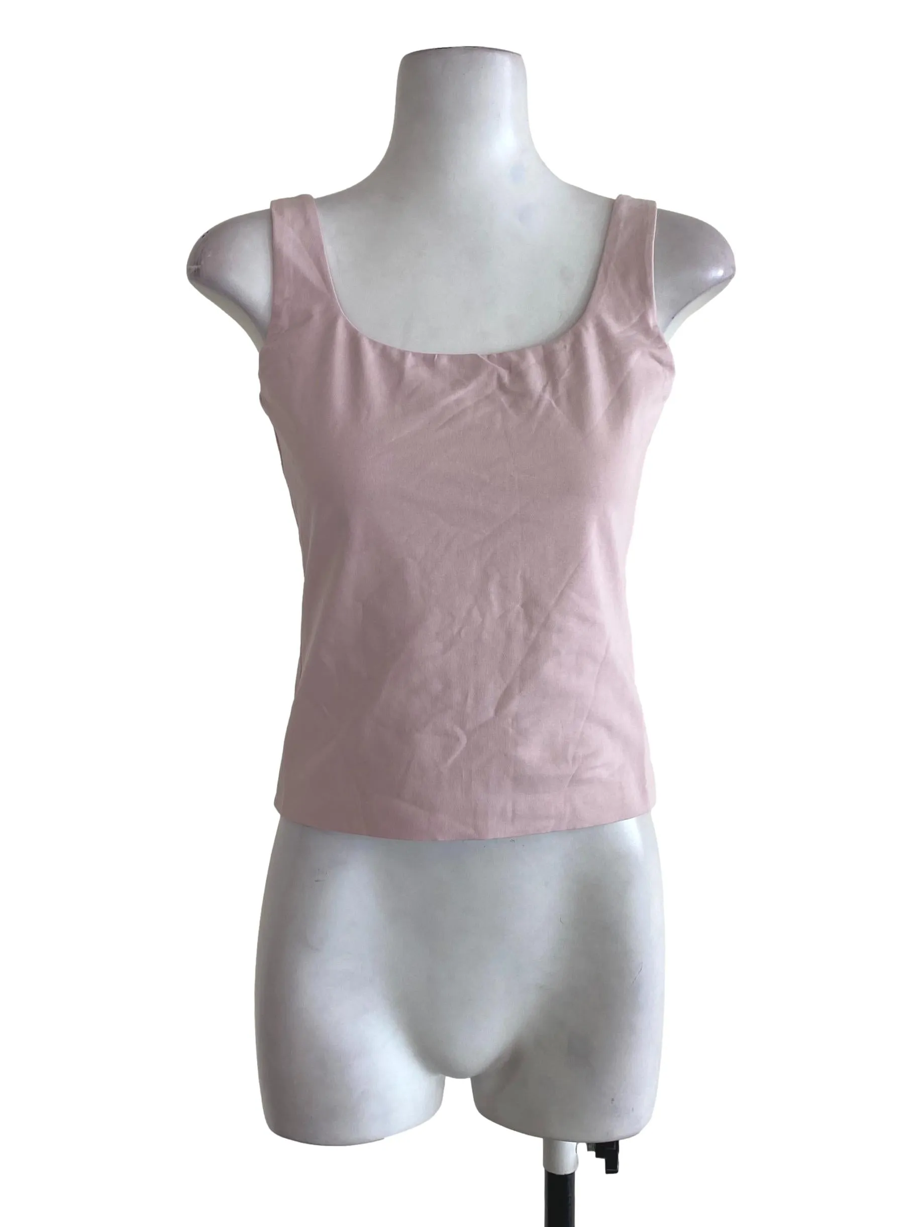 Pink Plain Tank Top