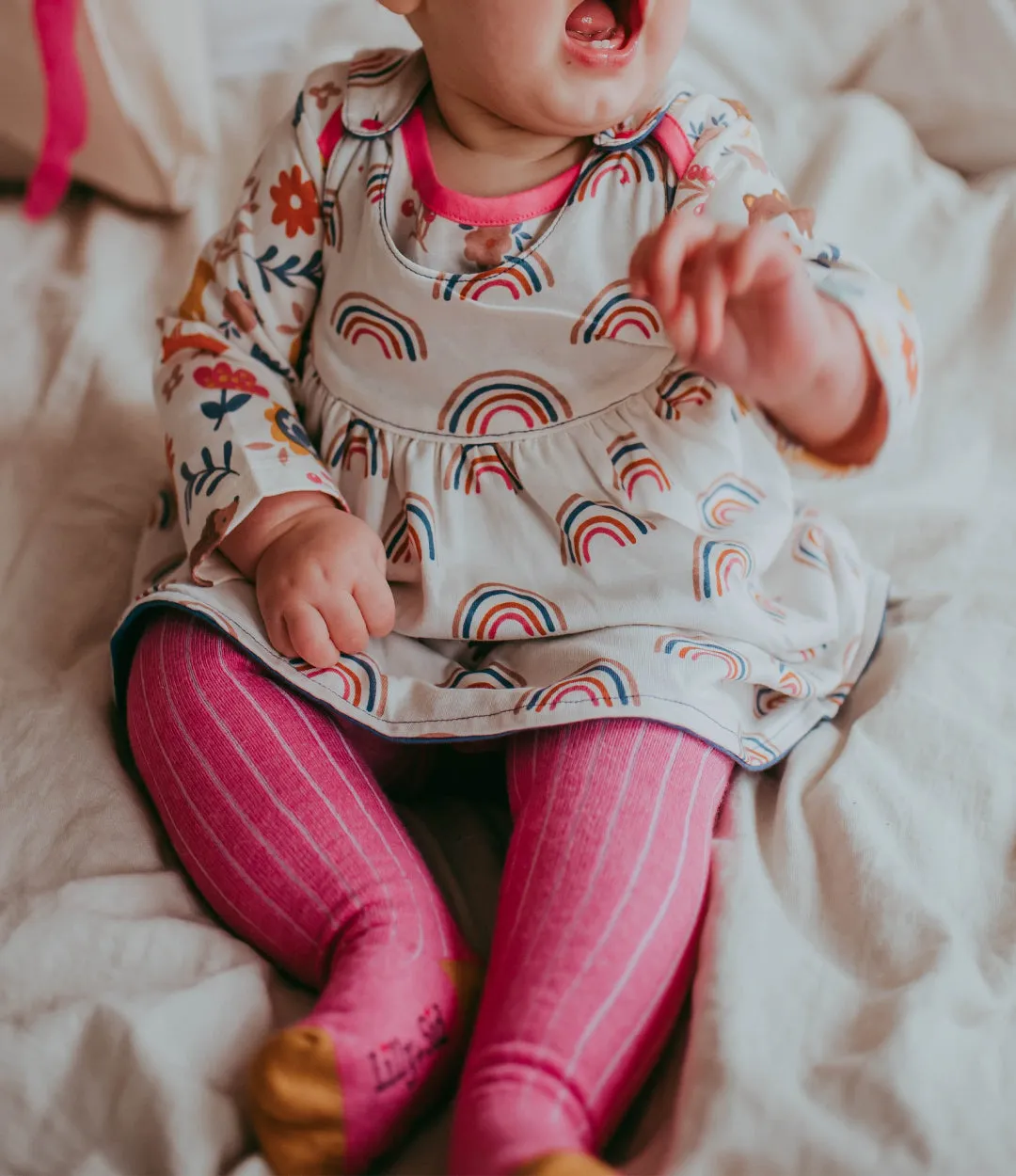 Pink Plain Tights