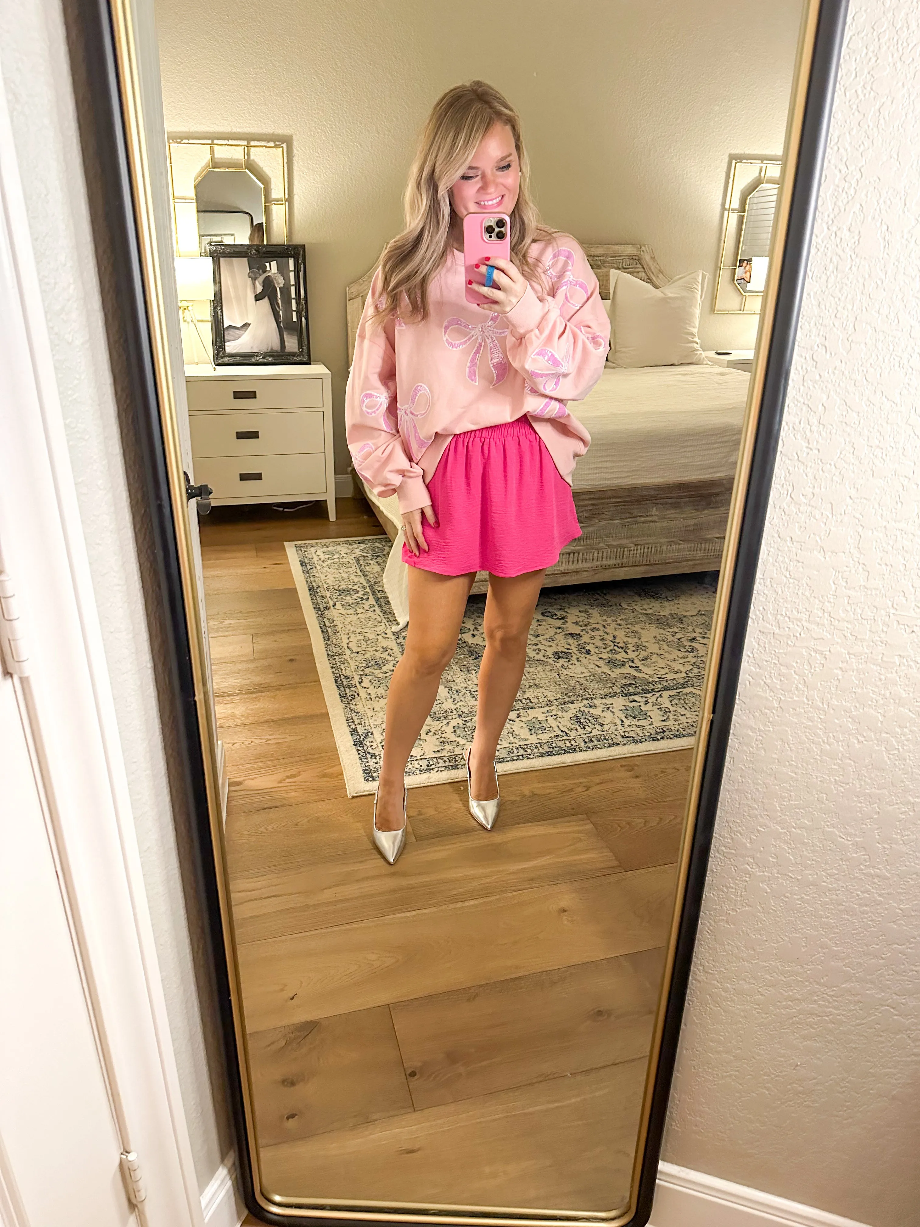 Pink Smocked Skort