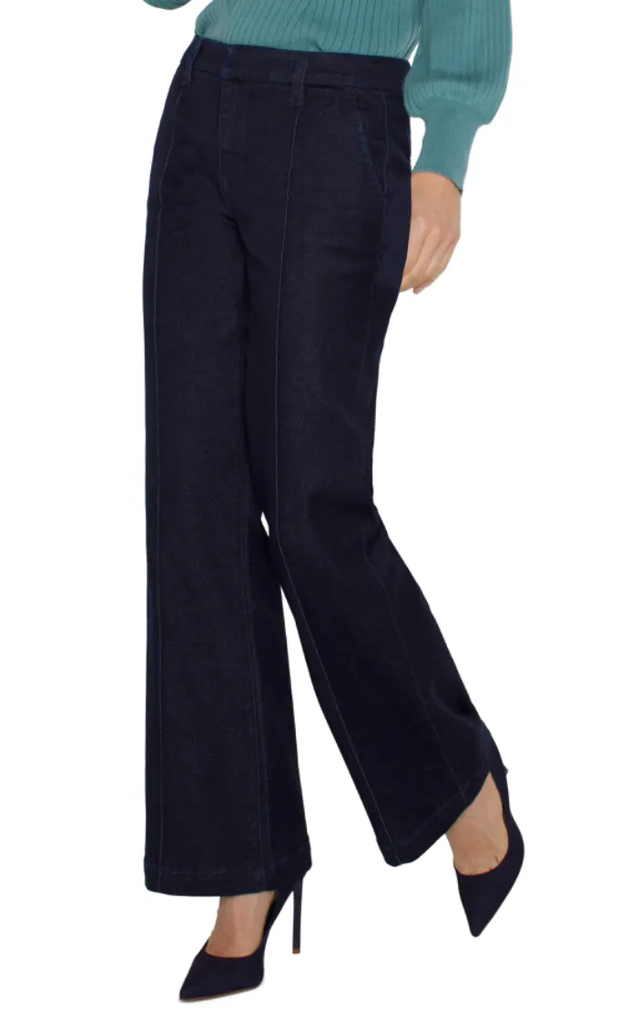 Pintuck Seamed Trouser Jean