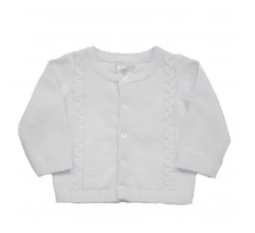Pitter Patter Cable Knit Cotton Cardigan