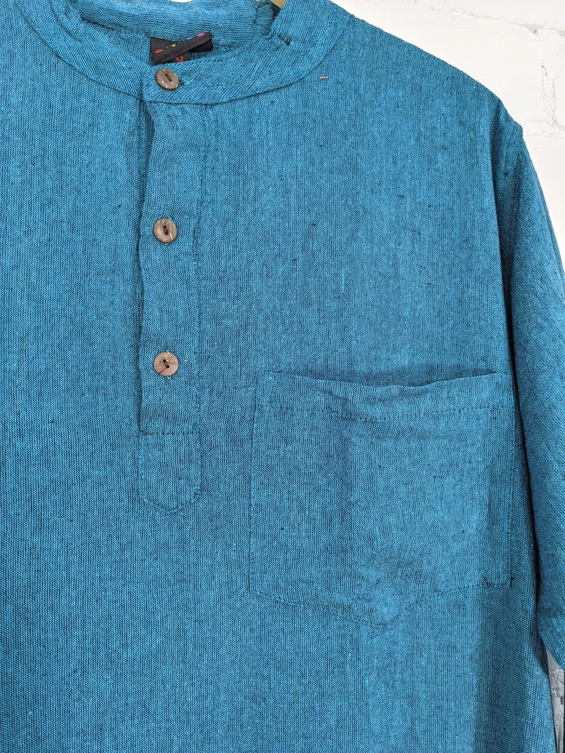 Plain Cotton Three Button Shirt